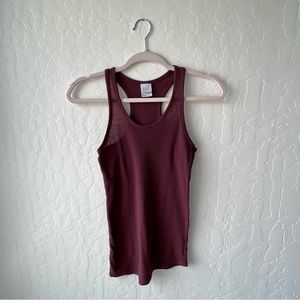 Stars Above Racer Back Burgandy Tank Top